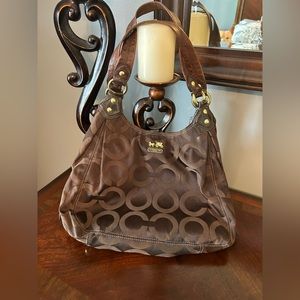 Brown Signature Coach Bag